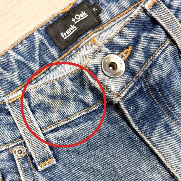 Frank and Oak Womens Cropped Blue Denim Jeans Size 27 - Picture 5 of 6